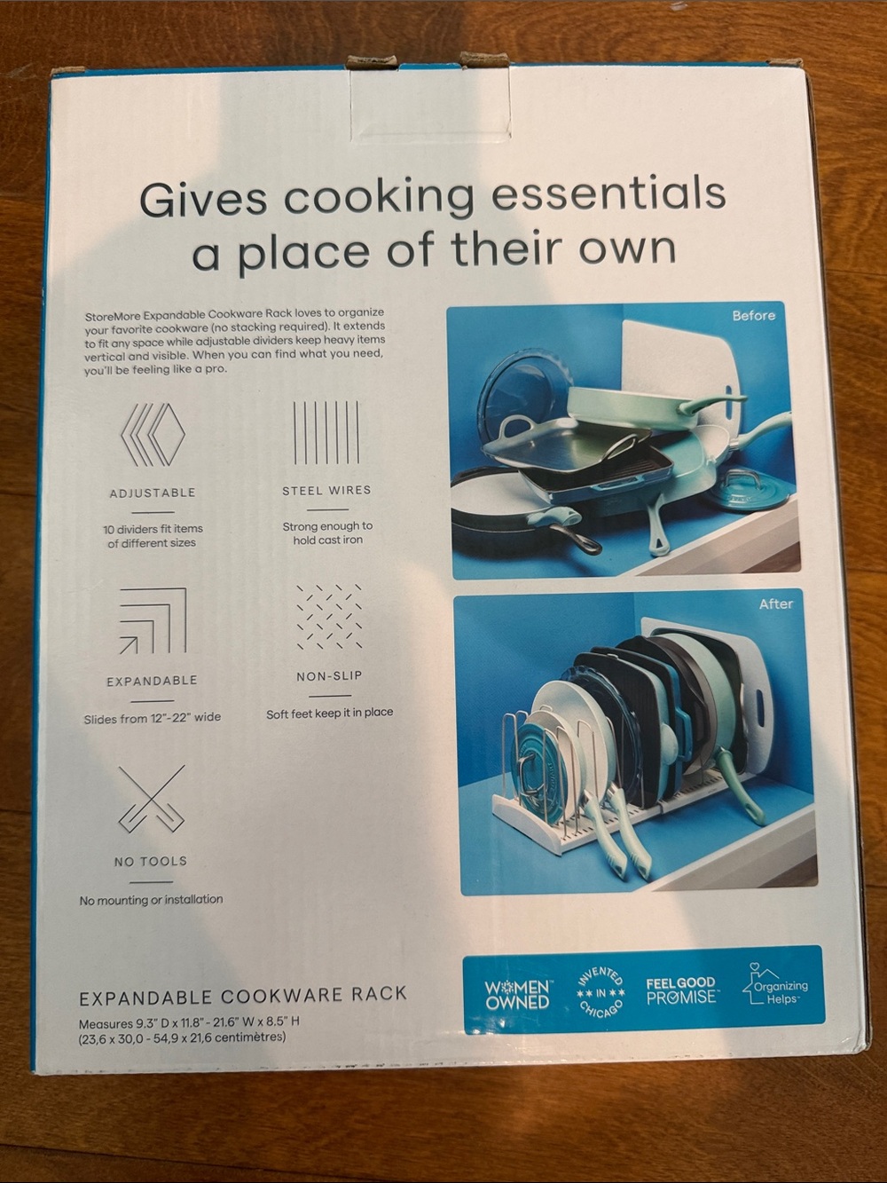 StoreMore Expandable Cookware Rack - White - Picture 3 of 4